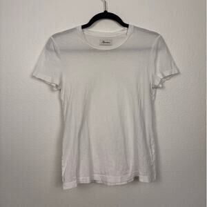 Rowan Supima Cotton Short Sleeve White Crewneck Lightweight Tee XS